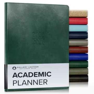 Academic Leather Planner - 9" x 7"
