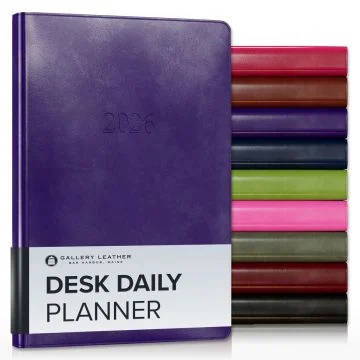 Desk Daily Leather Planner - 8" x 5.5"