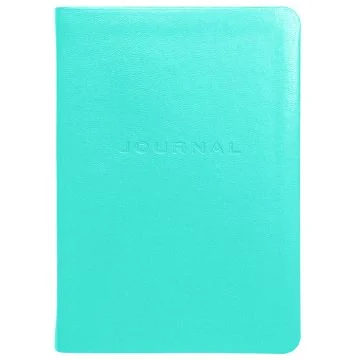 Simulated Leather Travel Journal Ruled - Metal Kid Blue