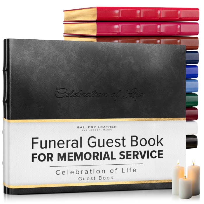 Gallery Leather Funeral Guest Book