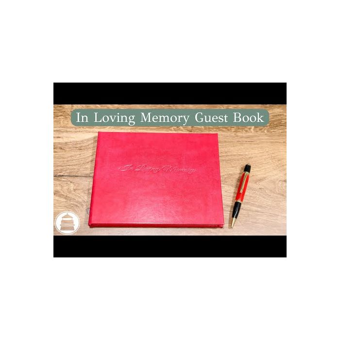 Libro Dei Ricordi Per Funerale In Legno - Pagine Spesse, Ricordo In Loving Memory