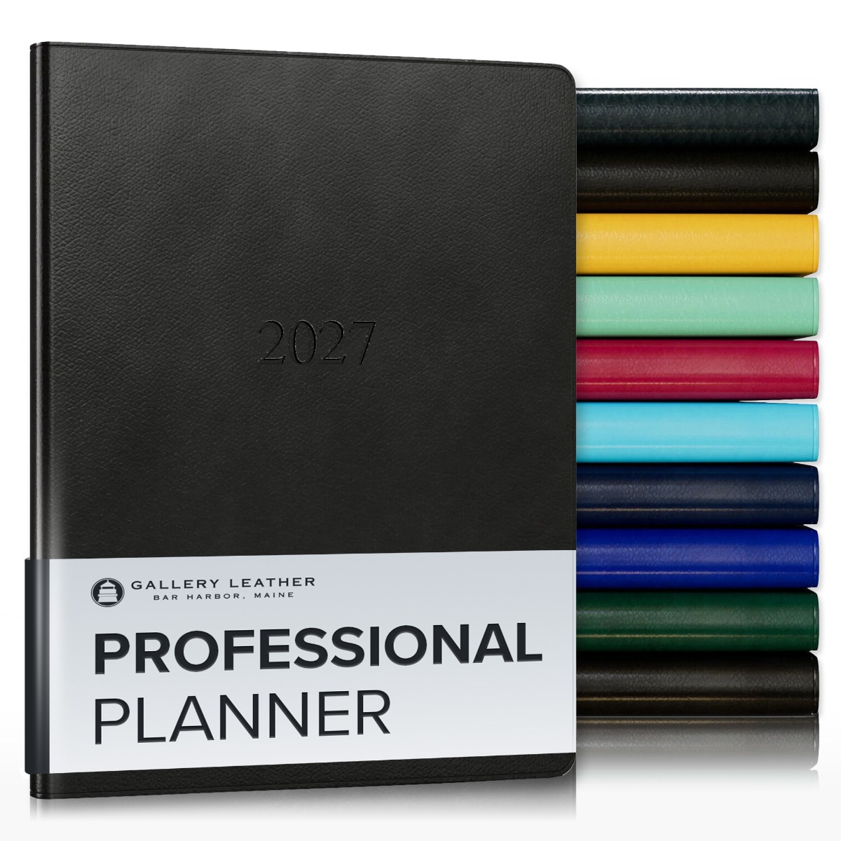 Leather Professional Weekly Monthly Planner 2027, 9 x 7" - Gallery Leather